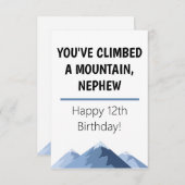Happy Birthday Nephew Mountain WIlderness Kaart (Voorkant / Achterkant)