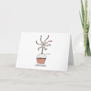 Happy Birthday Neuron Cupcake Kaart