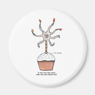 Happy Birthday Neuron Cupcake Magneet