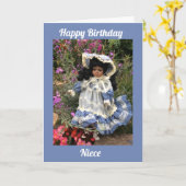 Happy Birthday nicht Black doll 3 Kaart (Gele Bloem)