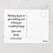 Happy Birthday niece floral design Briefkaart (Achterkant)