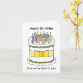 Happy Birthday Niece in Law Kaart (Gele Bloem)