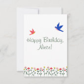 Happy Birthday Niece Minimalistisch Simplistic Kaa Bedankkaart (Voorkant)