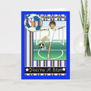 Happy Birthday, No1 Soccer, Football Kaart