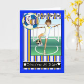 Happy Birthday, No1 Voetbal, Football Kaart (Gele Bloem)