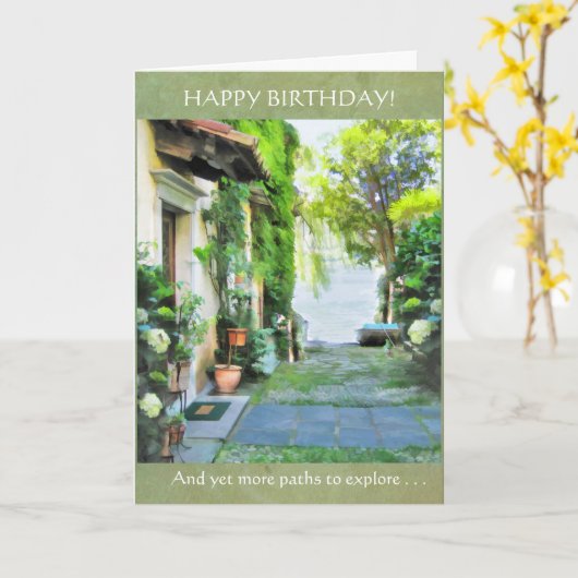Happy Birthday - nog meer wegen om te verkennen Kaart (Gele Bloem)