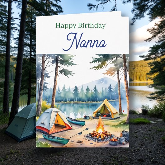 Happy Birthday Nonno | Campsite Poem Kaart