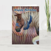 Happy Birthday Noord-Amerikaans paard Kaart (Voorkant)