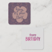 Happy Birthday Note Kaart Notitiekaartje (Voorkant / Achterkant)