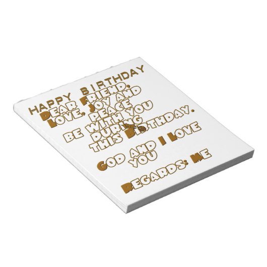 Happy Birthday Notitieblok (Schuin)