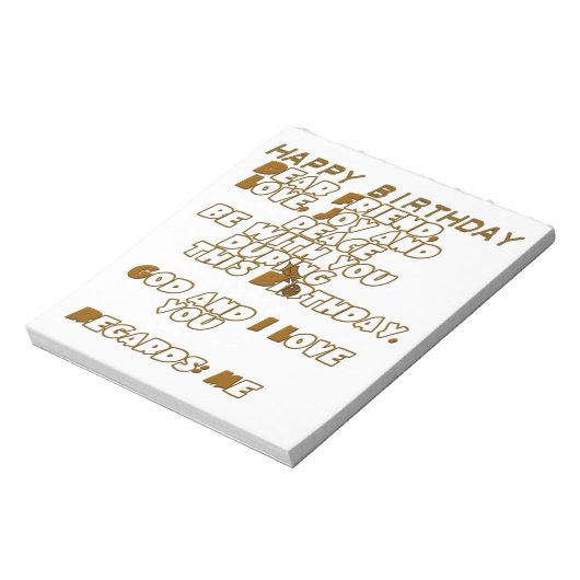 Happy Birthday Notitieblok (Linkerzijde)