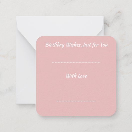 Happy Birthday Notitiekaartje (Achterkant)