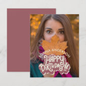 Happy Birthday  Notitiekaartje (Voorkant / Achterkant)