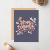 Happy Birthday Notitiekaartje (Voorkant / Achterkant in situ)