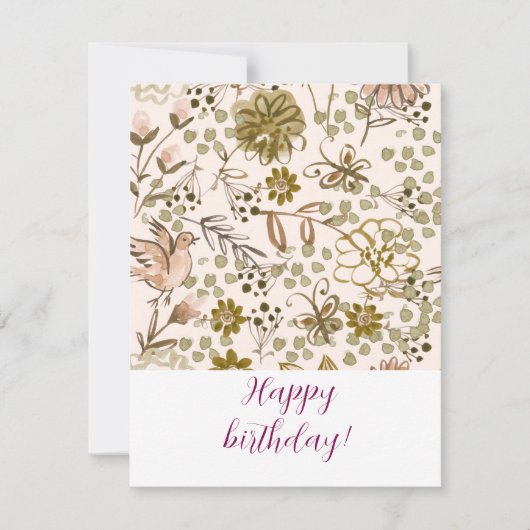 Happy birthday! notitiekaartje (Voorkant)