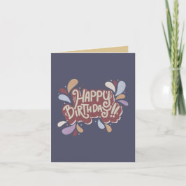 Happy Birthday Notitiekaartje