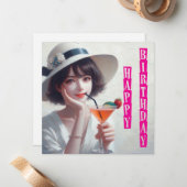 Happy Birthday Notitiekaartje (Voorkant / Achterkant in situ)