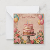 Happy Birthday Notitiekaartje (Voorkant)