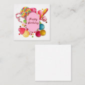 Happy Birthday Notitiekaartje (Voorkant / Achterkant)