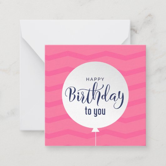 Happy Birthday Notitiekaartje (Voorkant)