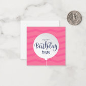 Happy Birthday Notitiekaartje (Voorkant / Achterkant in situ)