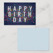 Happy Birthday Notitiekaartje (Voorkant / Achterkant)