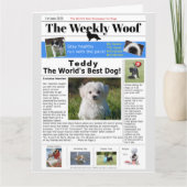 Happy Birthday Novelty Dog News Kaart (Voorkant)