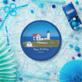 Happy Birthday Nubble Lighthouse Papieren Bordje (Feest)