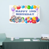 Happy Birthday Number Vinyl Banner 3' x 5' Banner (Beurs)