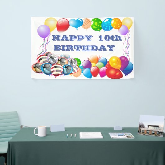 Happy Birthday Number Vinyl Banner 3' x 5' Banner (Beurs)