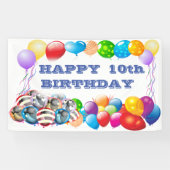 Happy Birthday Number Vinyl Banner 3' x 5' Banner (Horizontaal)