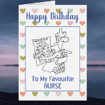 Happy Birthday Nurse<br><div class="desc">De verpleegster leest de krant en ziet een wedstrijd genaamd Spot the Boil. Pas uw formulering aan uw eigen wensen aan en uw interne boodschap aan.</div>