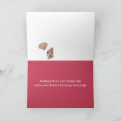 Happy Birthday Ocean Triton Trumpet Snail Shell  Kaart (Binnen)