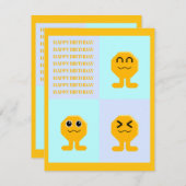 Happy Birthday Octagon Popkin Kaart (Voorkant / Achterkant)