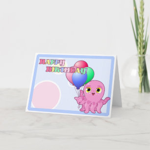 Happy Birthday Octopus Card Kaart