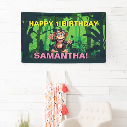 HAPPY BIRTHDAY oerwoud KINDER Banner (Insitu)