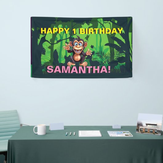 HAPPY BIRTHDAY oerwoud KINDER Banner (Beurs)