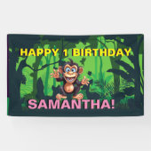 HAPPY BIRTHDAY oerwoud KINDER Banner (Horizontaal)