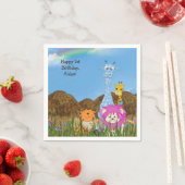 Happy Birthday oerwoud met hutten Servetten (Insitu)