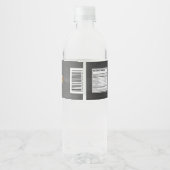 Happy Birthday Oerwoud Safari Dieren Schattige Kri Waterfles Etiket (Achterkant)