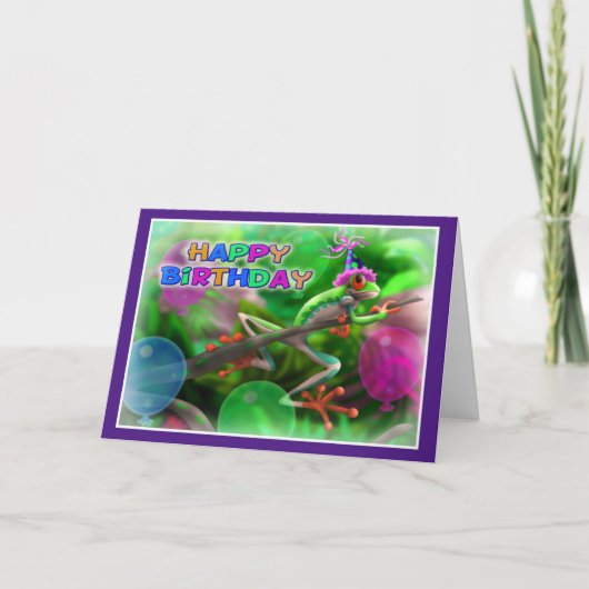 Happy Birthday Oerwoud stijl 006 Kaart (Voorkant)