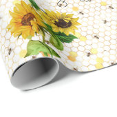 Happy Birthday of Retirement Sunflower Voeg naam W Cadeaupapier (Rol Hoek)