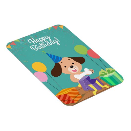 Happy birthday of the dog magneet (Rechterzijde)