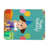 Happy birthday of the dog magneet (Horizontaal)