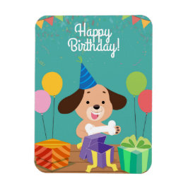 Happy birthday of the dog magneet
