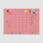 Happy Birthday Oktober 2022 Weefselpapier Tissuepapier (Voorkant)