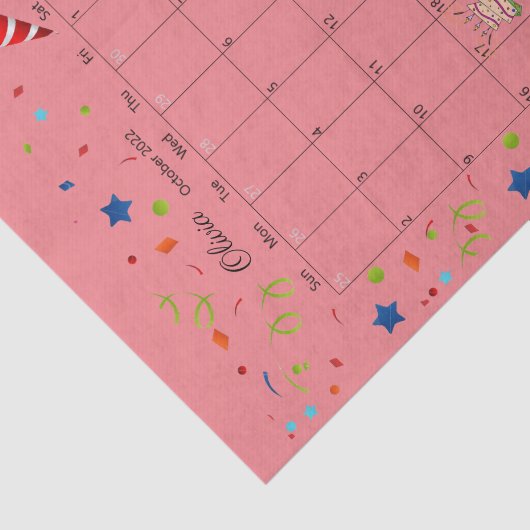 Happy Birthday Oktober 2022 Weefselpapier Tissuepapier (Detail)