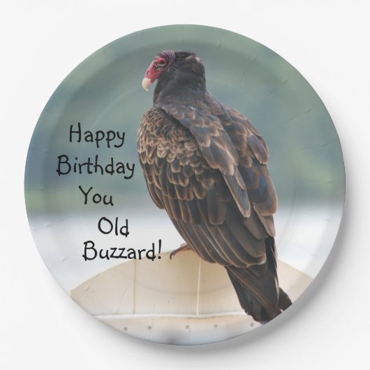 Happy Birthday Old Buzzard Papieren Bordje (Voorkant)