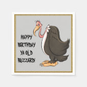 Happy Birthday Old Buzzard papieren servetten (Voorkant)