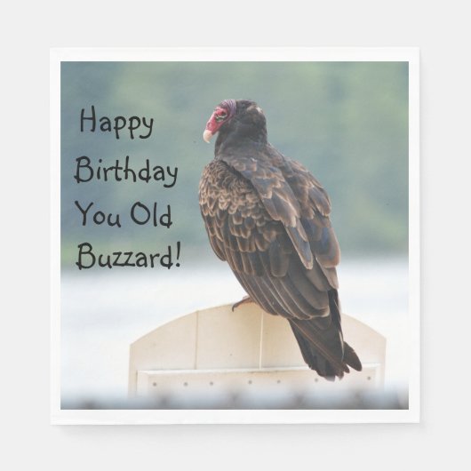 Happy Birthday Old Buzzard Servet (Voorkant)